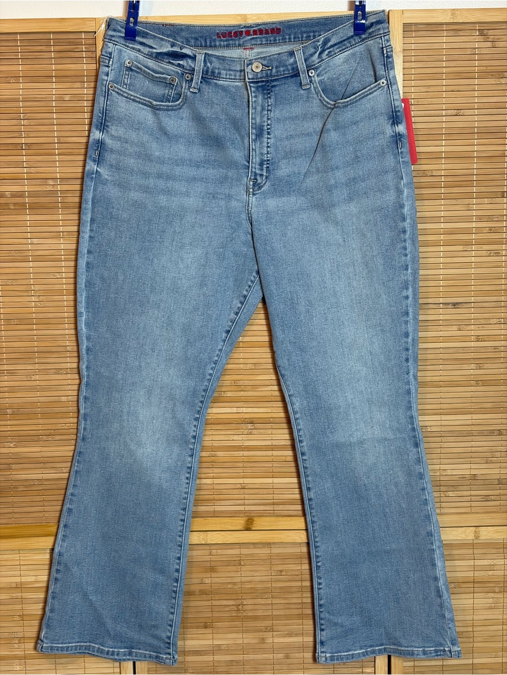 Women's High Rise Mini Bootcut Jeans fits 34x29 Read Western